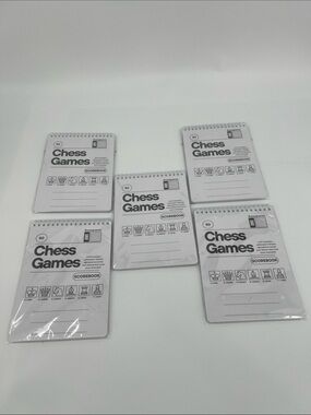 Chess Games Scorebook Notepad - White - Unbranded
